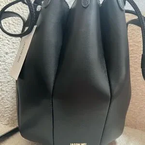 Jason Wu Black Tulip Drawstring Backpack/Bucket design. NWT and dust bag NWT Jason Wu Black Medium Leather Tulip Drawstring Bucket  main image 4